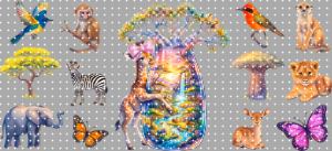 16oz Animals-L  1403